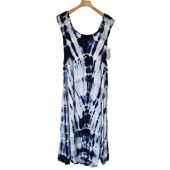 Swimsuits For All Other - NEW Swimsuits For All Tie-Dye Sleeveless Maxi Cover Up Smocked Dress Beach Pool